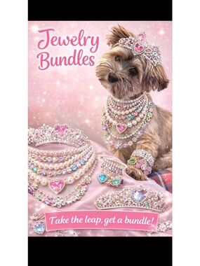 Pink Puppy Jewelry Bundle Necklace earrings